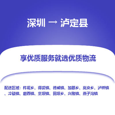 深圳到瀘定縣貨運站-上門提貨-一對一服務