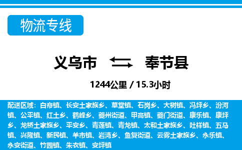 義烏市到奉節(jié)縣物流專線-義烏市至奉節(jié)縣貨運公司