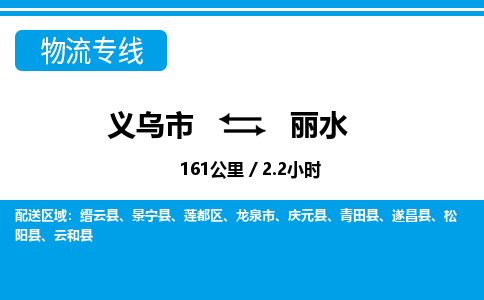 義烏市到麗水物流專線-義烏市至麗水貨運公司