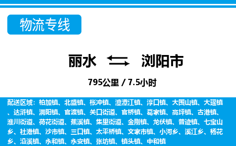 麗水到瀏陽(yáng)市物流專線-麗水至瀏陽(yáng)市貨運(yùn)公司