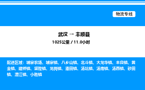 武漢到豐順縣物流專(zhuān)線-武漢至豐順縣貨運(yùn)公司