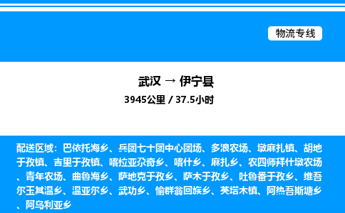 武漢到伊寧縣物流專(zhuān)線(xiàn)-武漢至伊寧縣貨運(yùn)公司